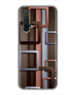Чохол для Realme X50 з картинкою «Коричневі об'ємні квадрати» Чохол для Realme X50 з картинкою «Коричневі об'ємні квадрати»