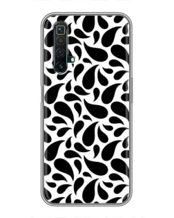 Чехол для Realme X50 с картинкой «Контрастные черные капли»