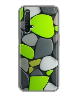 Чехол для Realme X50 с картинкой «Яркая неоновая галька»