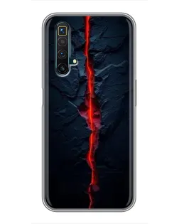 Чехол для Realme X50 с картинкой «Kрасная лавовая трещина»