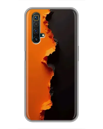 Чехол для Realme X50 с картинкой «Оранжевый разлом» Чехол для Realme X50 с картинкой «Оранжевый разлом»