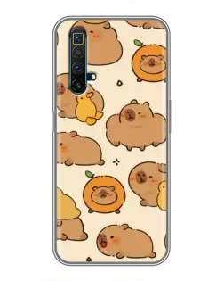 Чехол для Realme X50 с картинкой «Капибары с апельсинами» Чехол для Realme X50 с картинкой «Капибары с апельсинами»