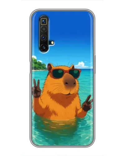 Чехол для Realme X50 с картинкой «Морская капибара» Чехол для Realme X50 с картинкой «Морская капибара»