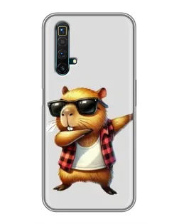 Чехол для Realme X50 с картинкой «Капибара рэпер даб» Чехол для Realme X50 с картинкой «Капибара рэпер даб»