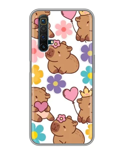 Чехол для Realme X50 с картинкой «Цветочный паттерн капибар» Чехол для Realme X50 с картинкой «Цветочный паттерн капибар»