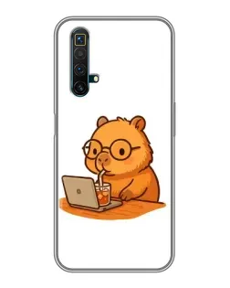 Чехол для Realme X50 с картинкой «Капибара с ноутбуком» Чехол для Realme X50 с картинкой «Капибара с ноутбуком»