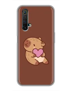 Чехол для Realme X50 с картинкой «Капибара с сердцем» Чехол для Realme X50 с картинкой «Капибара с сердцем»