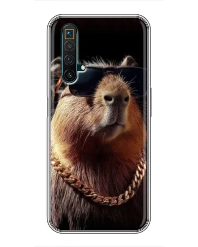 Чехол для Realme X50 с картинкой «Капибара золотая цепь» Чехол для Realme X50 с картинкой «Капибара золотая цепь»
