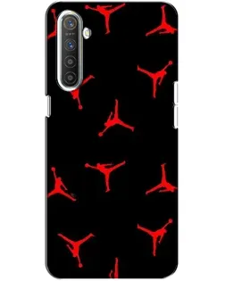 Чехол для Realme XT с картинкой «Jordan Red Pattern»