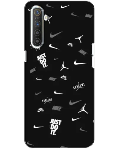 Чехол для Realme XT с картинкой «Nike Black Pattern» Чехол для Realme XT с картинкой «Nike Black Pattern»