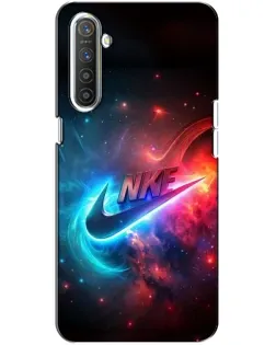 Чохол для Realme XT з картинкою «Вогняний логотип Nike»