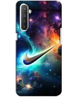 Чохол для Realme XT з картинкою «Космічний Nike Swoosh»