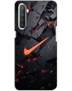 Чохол для Realme XT з картинкою «Nike — ефект розломів»