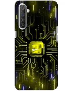 Чохол для Realme XT з картинкою «Nike — золота іскра»