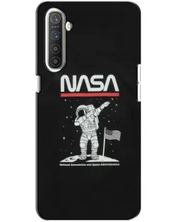 Чехол для Realme XT с картинкой «NASA — шагаем по Луне»