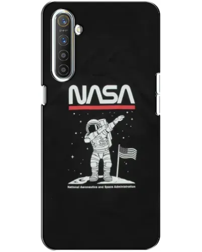 Чехол для Realme XT с картинкой «NASA — шагаем по Луне»