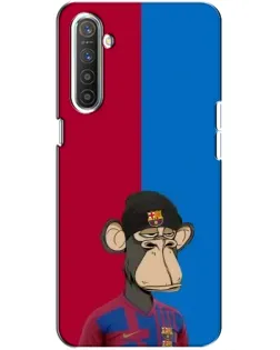 Чехол для Realme XT с картинкой «Bored Ape — фанат Барсы»
