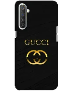 Чехол для Realme XT с картинкой «Золотой логотип Gucci»