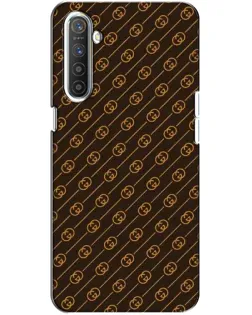 Чехол для Realme XT с картинкой «Gucci — золотые диагонали»