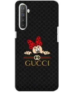 Чехол для Realme XT с картинкой «Минни Маус Gucci — черный»