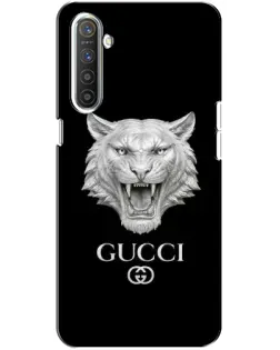 Чохол для Realme XT з картинкою «Gucci — срібний лев»
