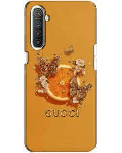 Чохол для Realme XT з картинкою «Gucci — золоті метелики»