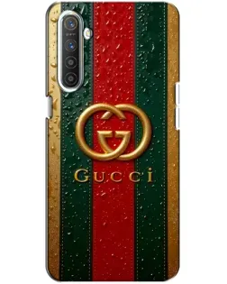 Чохол для Realme XT з картинкою «Gucci — фірмова смуга та золото»