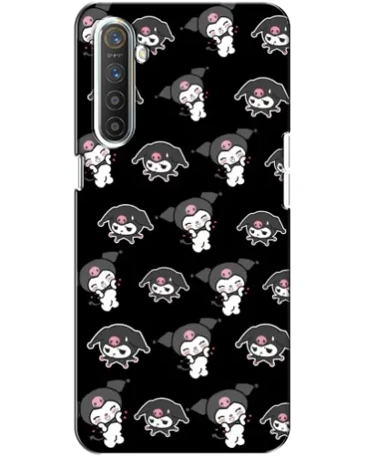 Чохол для Realme XT з картинкою «Чорний паттерн Kuromi»