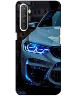Чехол для Realme XT с картинкой «Взгляд BMW с синими фарами»