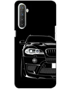 Чехол для Realme XT с картинкой «Темный силуэт BMW»