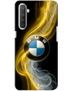 Чехол для Realme XT с картинкой «Золотистый дым BMW»