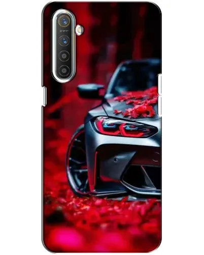 Чехол для Realme XT с картинкой «Спортивная BMW и цветы» Чехол для Realme XT с картинкой «Спортивная BMW и цветы»