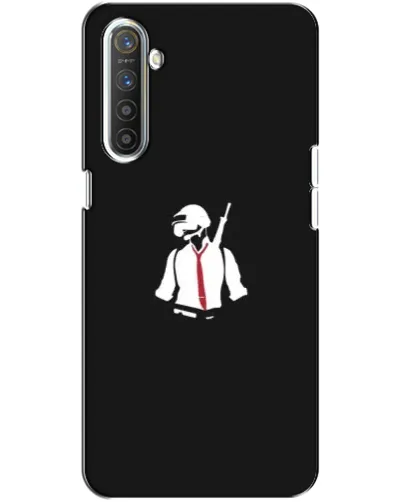 Чохол для Realme XT з картинкою «PUBG — силует воїна»