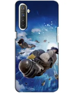 Чохол для Realme XT з картинкою «Десант PUBG — стрибок»