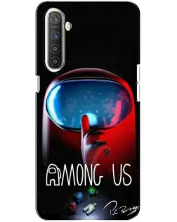 Чохол для Realme XT з картинкою «Червоний імпостер — макро»