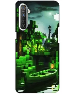 Чохол для Realme XT з картинкою «Minecraft лісовий пейзаж»