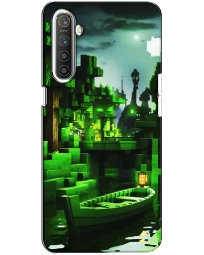 Чохол для Realme XT з картинкою «Minecraft лісовий пейзаж»