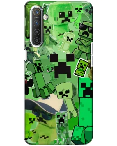 Чохол для Realme XT з картинкою «Кріпери Minecraft»