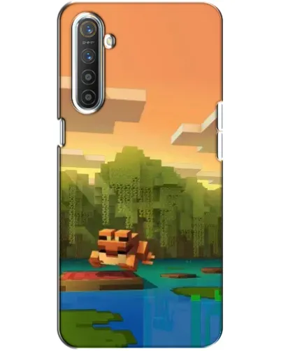 Чохол для Realme XT з картинкою «Майнкрафт захід сонця»