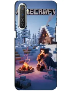 Чохол для Realme XT з картинкою «Зимовий Minecraft»