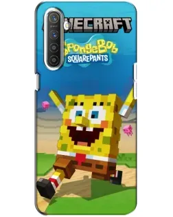 Чехол для Realme XT с картинкой «Губка Боб Minecraft» Чехол для Realme XT с картинкой «Губка Боб Minecraft»