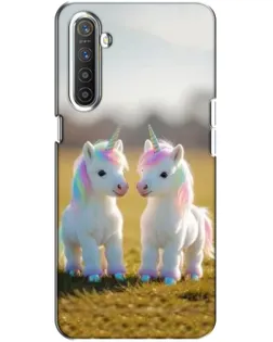 Чохол для Realme XT з картинкою «Пара єдинорогів»