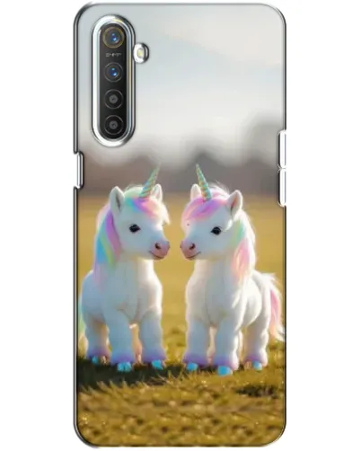 Чохол для Realme XT з картинкою «Пара єдинорогів»