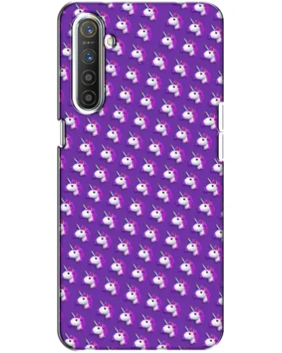 Чохол для Realme XT з картинкою «Єдинороги на фіолетовому»