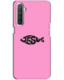 Чохол для Realme XT з картинкою «Рожевий символ Jesus»