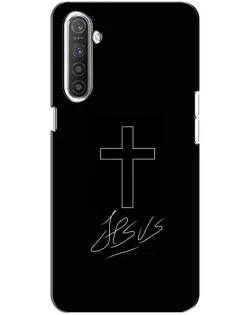 Чехол для Realme XT с картинкой «Графический крест Jesus»