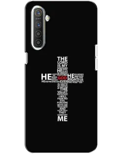 Чехол для Realme XT с картинкой «Текстовый крест»