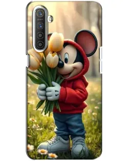 Чехол для Realme XT с картинкой «Микки с тюльпанами» Чехол для Realme XT с картинкой «Микки с тюльпанами»