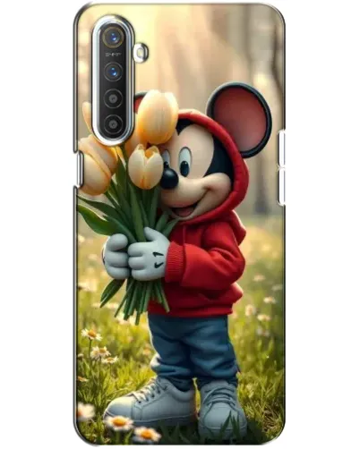 Чохол для Realme XT з картинкою «Міккі з тюльпанами» Чохол для Realme XT з картинкою «Міккі з тюльпанами»