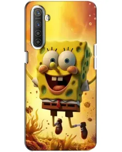 Чохол для Realme XT з картинкою «Губка Боб стрибає»